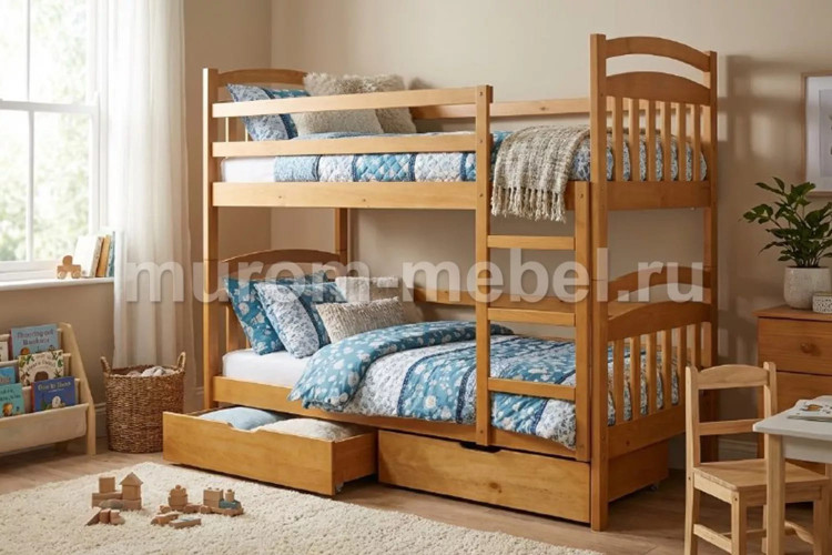Кровать двухъярусная Лесенка
