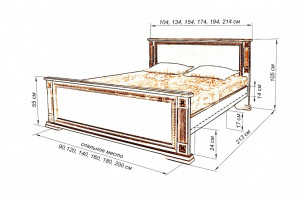 Кровать Грета(береза)