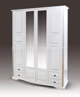 Шкаф 4-х дверный Милена (сосна, резьба береза)