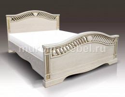 Кровать Милена (сосна, резьба береза)
